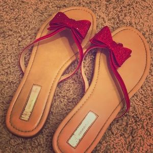 I.N.C. Red Bedazzled Sandals (barely worn)